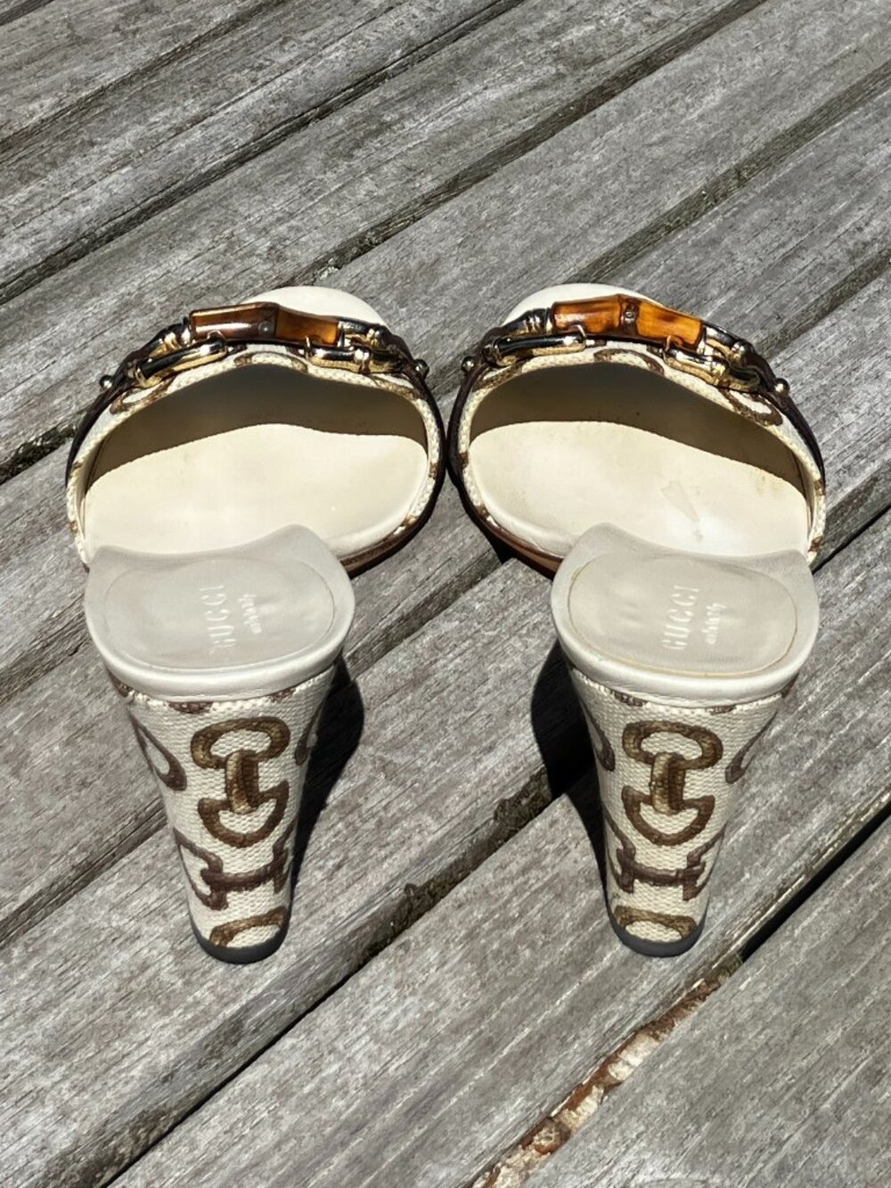 💯Authentic GUCCI Horsebit and Bamboo Slides - Size 6.5B - Picture 3 of 12